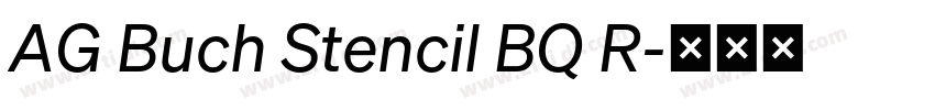 AG Buch Stencil BQ R字体转换